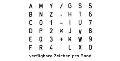 Trodat Classic Stempel Ziffern und Buchstaben 16-stellig 3 mm 