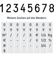 Trodat Classic Ziffernstempel 8-stellig 12 mm 80x12 mm 