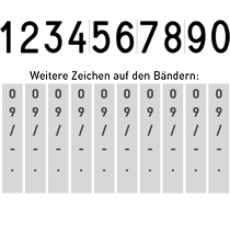 Trodat Classic Ziffernstempel 10-stellig 18 mm 133x18 mm 