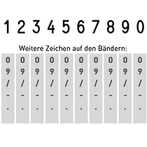 Trodat Classic Ziffernstempel 10-stellig 7 mm 70x7 mm 
