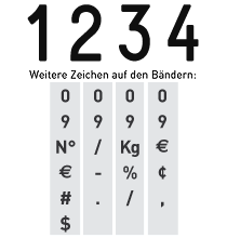 Trodat Classic Ziffernstempel 4-stellig 9 mm 28x9 mm 