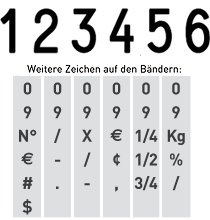 Trodat Classic Ziffernstempel 6-stellig 9 mm 41x9 mm 