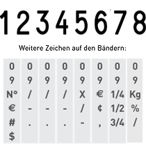 Trodat Classic Ziffernstempel 8-stellig 9 mm 58x9 mm 