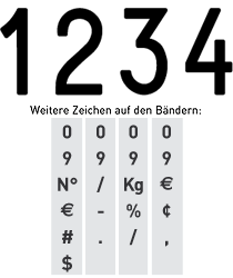  Trodat Classic Ziffernstempel 4-stellig 18 mm 50x18 mm 