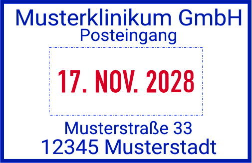 Colop Classic Line 2360/2 zweifarbiger Datumstempel 45 x 30 mm ZWEIFARBIG