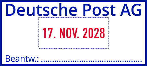 Colop Classic Line 2460/2 zweifarbiger Datumsstempel 58 x 27 mm ZWEIFARBIG