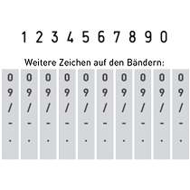 Trodat Classic Ziffernstempel 10-stellig 3 mm 37x3 mm 