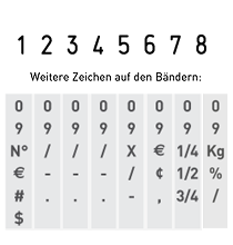 Trodat Classic Ziffernstempel 8-stellig 3 mm 28x3 mm 