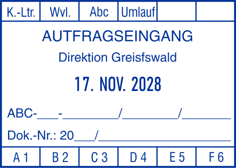 Colop Expert Line 3860 Datumstempel 68x49 mm BLAU