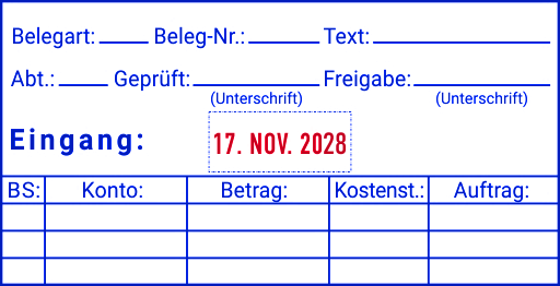 Colop Expert Line 3960/2 zweifarbiger Datumstempel 106x55 mm ZWEIFARBIG