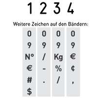 Trodat Classic Ziffernstempel 4-stellig 4 mm 13x4 mm 
