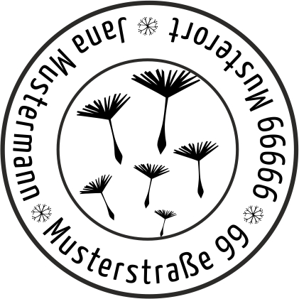 Trodat Printy 4638 Textstempel rund Durchm. 38 mm SCHWARZ BLAU