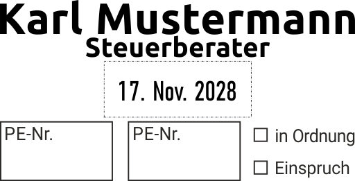 Trodat Printy 4726 Datumstempel m. Text 75x38 mm SCHWARZ BLAU