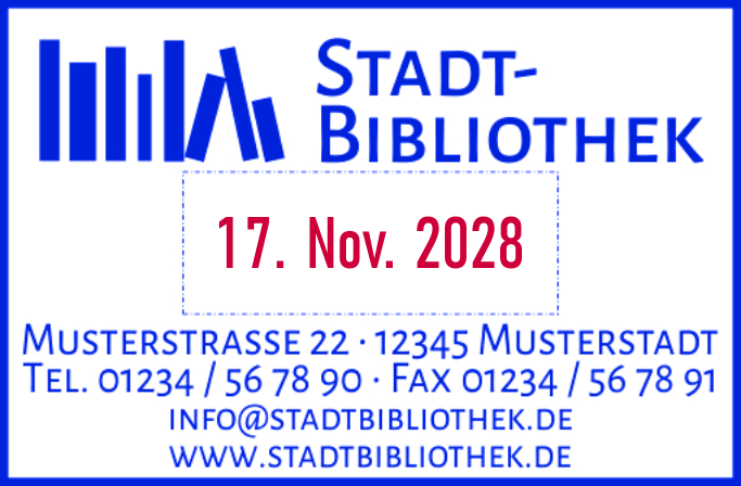 Trodat Printy 4727/2 zweifarbiger Datumstempel m. Text 60x40 mm ZWEIFARBIG