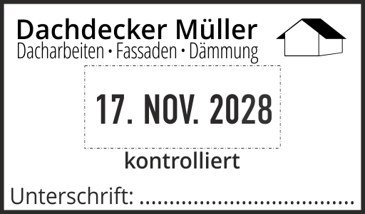 Trodat Printy 4729 Datumstempel m. Text 50x30 mm ROT BLAU