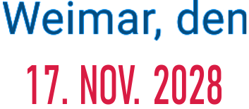 Trodat Printy 4850/2 zweifarbiger Datumstempel m. Text 24 x 4 mm SCHWARZ ZWEIFARBIG