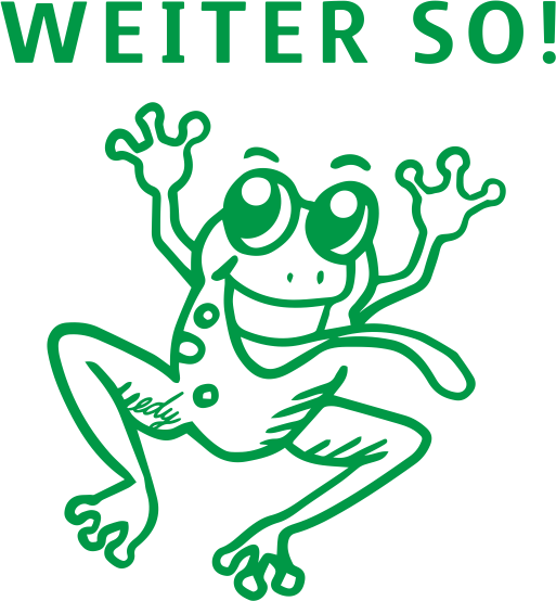 trodat edy MIX - Motivationsstempel mit Motiv und eigenem Text GRÜN BLAU