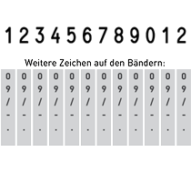 Trodat Classic Ziffernstempel 12-stellig 5 mm 58x5 mm 