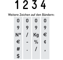 Trodat Classic Ziffernstempel 4-stellig 5 mm 18x5 mm 