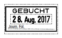 Trodat Datumstempel Professional B10 Gebucht - Journ. Fol. BLAU