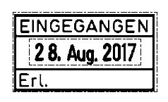 Trodat Datumstempel Professional B4 Eingegangen - Erl. BLAU