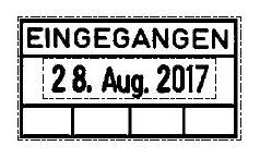 Trodat Datumstempel Professional C6 Eingegangen - 4 Kästchen BLAU