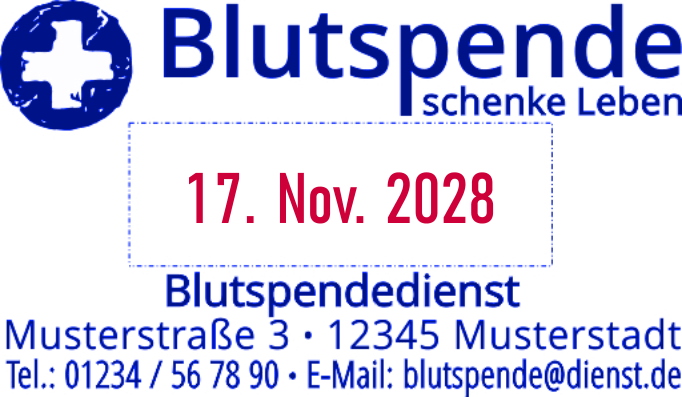 Trodat Professional 5460/2 4.0 Datumstempel blau/rot mit Text 56x33 mm ZWEIFARBIG