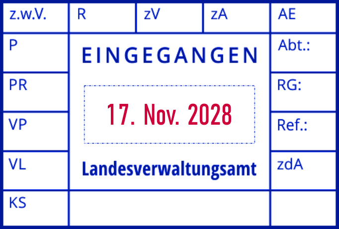 Trodat Professional 5480/2 4.0 zweifarbig Datumstempel mit Text 68x47 mm ZWEIFARBIG