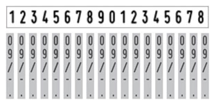 Trodat Professional 55418 Ziffernstempel 18-stellig BLAU