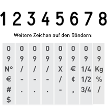 Trodat Classic Ziffernstempel 8-stellig 5 mm 38x5 mm 