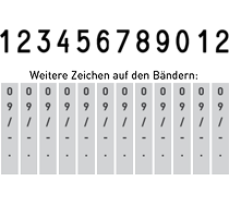 Trodat Classic Ziffernstempel 12-stellig 9 mm 85x9 mm 