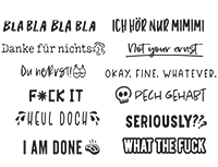 Böse Sprüche trodat Creative Mini Stempel Set 