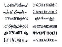 Beste Wünsche trodat Creative Mini Stempel Set 