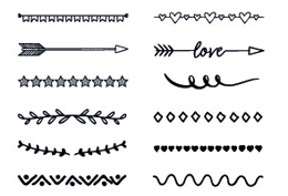 Zierleisten trodat Creative Mini Stempel Set 