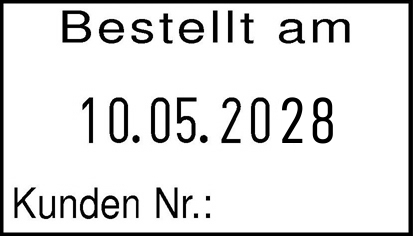 Reiner D28b Datumstempel mit Textplatte 35x20 mm ROT