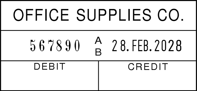 Reiner DN65a Numeroteur mit Datum und Textplatte 65x30 mm 