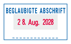 Trodat Office Professional beglaubigte Abschrift ZWEIFARBIG