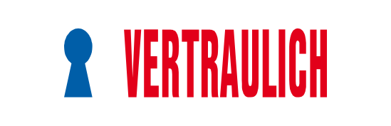 Eco-Printy mit Text: Vertraulich ZWEIFARBIG
