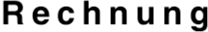 Imprint mit Text: Rechnung BLAU