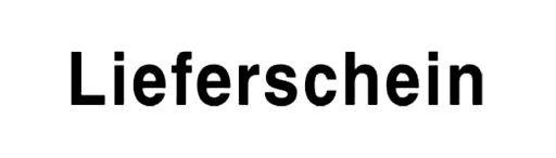 Holzstempel mit Text: Lieferschein 