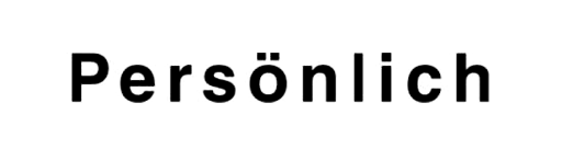 Holzstempel mit Text: Persönlich 
