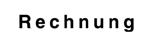Holzstempel mit Text: Rechnung 