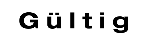 Holzstempel mit Text: Gültig 