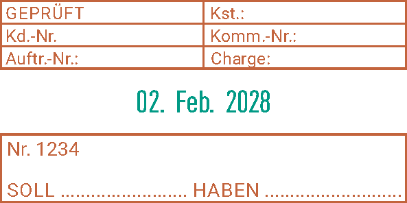 Trodat Printy 4726 Mehrfarbiger Stempel mit Datum SCHWARZ 