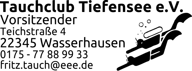 Outdoorstempel mit Taucherstempel-Motiv BLAU BLAU