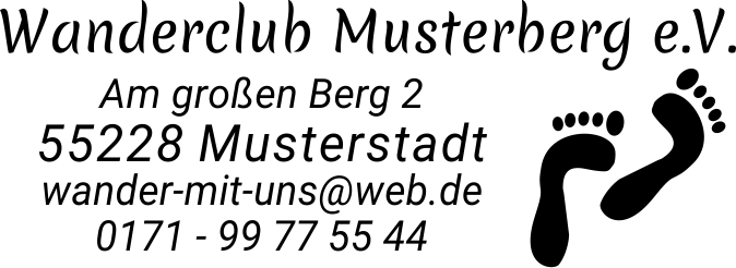 Outdoorstempel für Wanderer mit Motiv BLAU BLAU