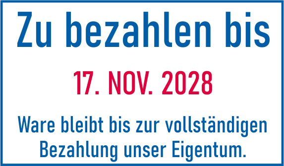 Colop Printer 35 zweifarbiger Datumstempel mit Text 50x30 mm ZWEIFARBIG