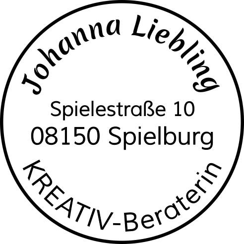 Textplatte Holzstempel Rund 30 mm 