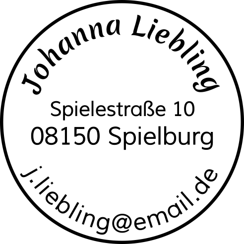 Textplatte Holzstempel Rund 35 mm 