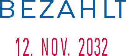 Colop Mini Dater S160/L2 mit Datum rot und Wortabdruck BEZAHLT ZWEIFARBIG